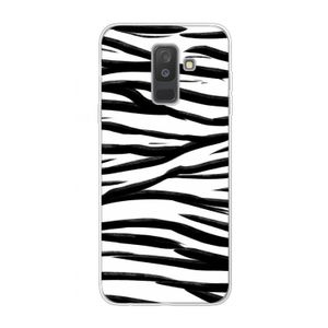 Zebra pattern: Samsung Galaxy A6 Plus (2018) Transparant Hoesje