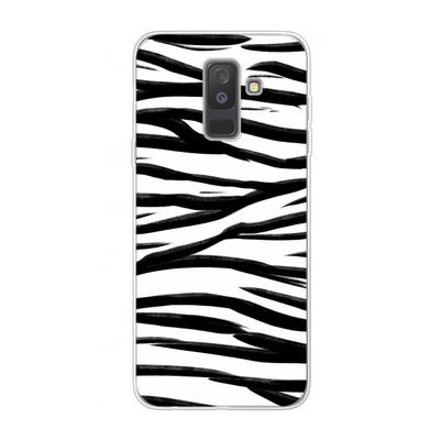 Zebra pattern: Samsung Galaxy A6 Plus (2018) Transparant Hoesje