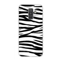 Zebra pattern: Samsung Galaxy A6 Plus (2018) Transparant Hoesje