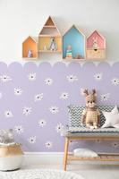 Behang Daisy Flowers Rol Lila