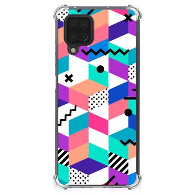 Samsung Galaxy A12 Shockproof Case Blokken Kleurrijk Samsung Galaxy A12 Shockproof Case Blokken Kleurrijk