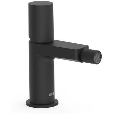 Bidetkraan Tres Project | Opbouw | Mengkraan | 1-knop | Rond | Zwart mat