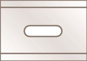 Martor Mes | lengte 26 mm | breedte 18,5 mm | dikte 0,4 mm | 10 stuks/dispenser - 92043.66 92043.66