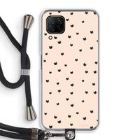 Kleine kattenkopjes: Huawei P40 Lite Transparant Hoesje met koord