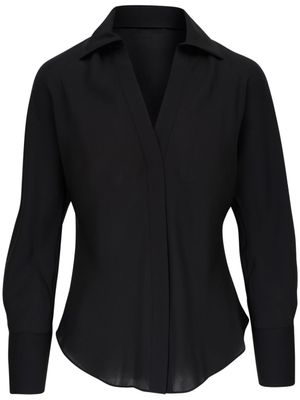 Vince chemise Georgette en soie - Noir