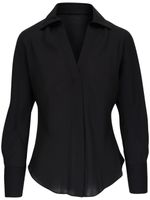 Vince chemise Georgette en soie - Noir