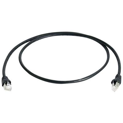 Telegärtner 100008648 RJ45 Netwerkkabel, patchkabel CAT 6A S/FTP 5.00 m Zwart Vlambestendig, Snagless, Pair afscherming, Afgeschermd (dubbel), Halogeenvrij, UL