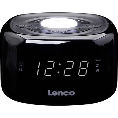 Lenco CR-12BK - FM-Radiowecker mit Nachtlicht - Schwarz Wekkerradio