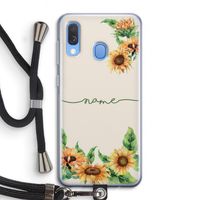 Zonnebloemen: Samsung Galaxy A40 Transparant Hoesje met koord