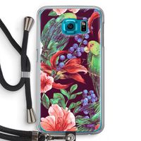 Papegaaien: Samsung Galaxy S6 Transparant Hoesje met koord