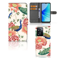 Telefoonhoesje met Pasjes voor PPO A57 | A57s | A77 4G Pink Peacock - thumbnail