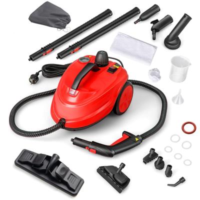 Draagbare Stoomreiniger 2000W Hogedruk-stoomreiniger met 15-delig Accessoire Veelzijdige Stoommop Rood
