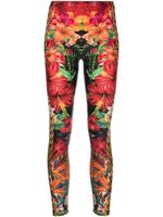 Philipp Plein legging à imprimé Hawaii - Rouge - thumbnail