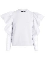 Karl Lagerfeld sweat en coton à manches bouffantes - Blanc - thumbnail