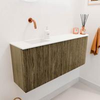 Toiletmeubel Mondiaz Joya | 101.6 cm | Meubelkleur Dusk | Faye wastafel Talc Links | Zonder kraangat(en)