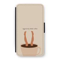 Aggressively drinks coffee: iPhone 11 Pro Flip Hoesje