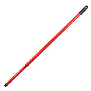 Universele telescoopsteel - metaal - rood - 80-130 cm - schroefdraad - voor bezem/trekker/mop