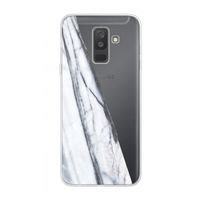 Gestreepte marmer: Samsung Galaxy A6 Plus (2018) Transparant Hoesje