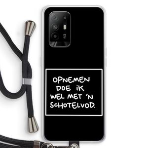 Schotelvod: Oppo A95 5G Transparant Hoesje met koord