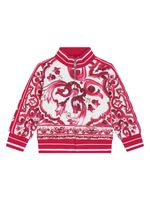 Dolce & Gabbana Kids veste zippée à imprimé Majolica - Rouge - thumbnail