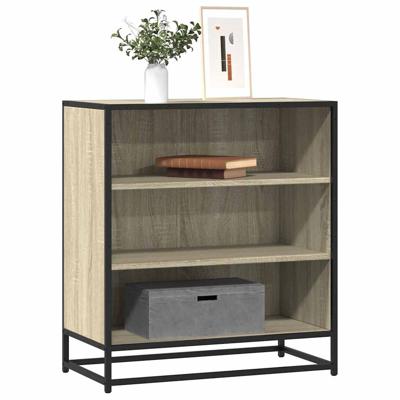 Dressoir 68x35x76 cm bewerkt hout en metaal sonoma eikenkleur