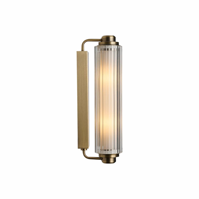 Wandlamp messing badkamer &apos;Nimal&apos; e14 boven spiegel 35 cm