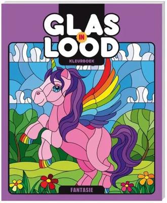 Glas-in-lood kleurboek Fantasie