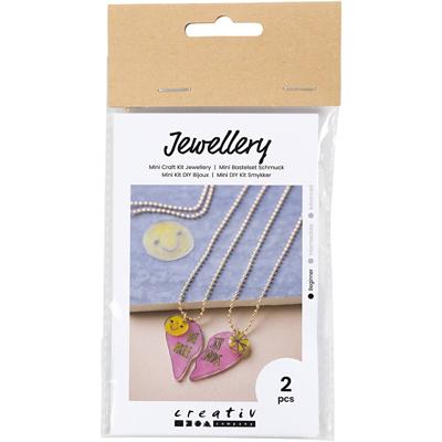 Creativ Company Mini hobbyset sieraden, vriendschapskettingen van krimpfolie, 1 doos