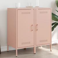 Dressoirs 2 st 36x39x79 cm staal roze