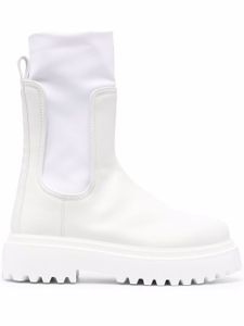 Le Silla bottines crantées en cuir - Blanc