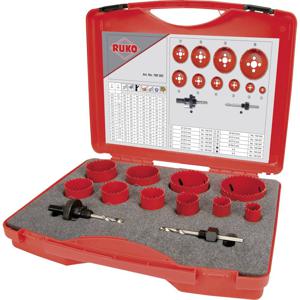 RUKO 106303 Gatenzaagset 12-delig 19 mm, 22 mm, 25 mm, 29 mm, 35 mm, 38 mm, 44 mm, 51 mm, 57 mm, 64 mm 1 set(s)