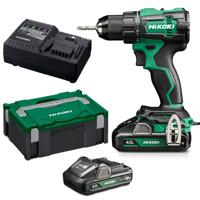 HiKOKI ds18dewhz accu boor-schroefmachine | 18 v | 70 nm | 2 x 4,0 ah accu + lader | hsc ii koffer ds18dewhz