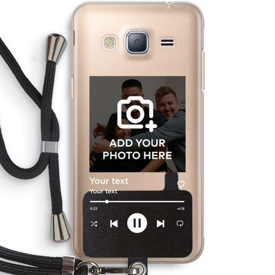 Music Player: Samsung Galaxy J3 (2016) Transparant Hoesje met koord