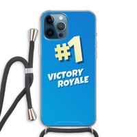 Victory Royale: iPhone 12 Pro Max Transparant Hoesje met koord