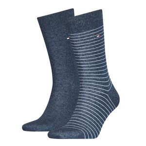 Tommy Hilfiger Men Small Stripe Sock Jeans 2-Pack-47/49