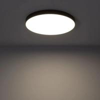 Plafondlamp rond badkamer of buiten LED & dimbaar &apos;Zora&apos; -Zwart