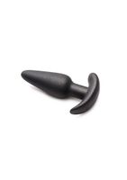 25X Vibrating Silicone Butt Plug + Remote Control - Black