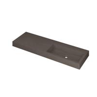INK Momento Wastafel Quartz Wasbak Rechts Zonder Kraangat - 1400x450x90 mm - Quartz Beton