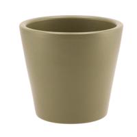 DK Design Bloempot/plantenpot - Vinci - olijfgroen mat - voor binnen - D13 x H15 cm