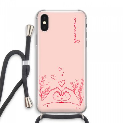 Love is in the air: iPhone XS Max Transparant Hoesje met koord