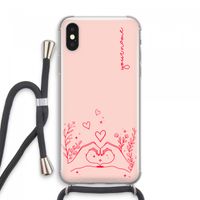 Love is in the air: iPhone XS Max Transparant Hoesje met koord