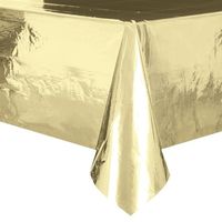 Gouden folie tafelkleed/tafellaken 137 x 274 cm rechthoekig   -