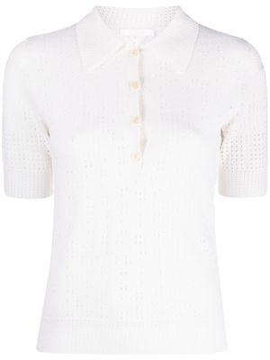 Chloé chemise en maille à manches courtes - Blanc
