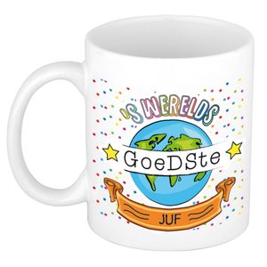 Cadeau koffiemok voor geweldige leraar - blauw - keramiek - 300 ml - juf/meester dag