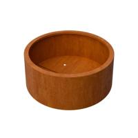 Geroba Geroba RondaB14 ronde plantenbak met bodem 1000x400mm - Cortenstaal
