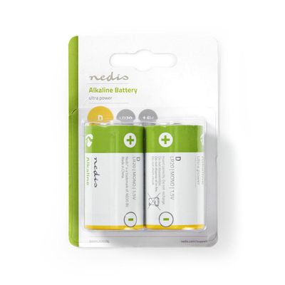Nedis Alkaline-Batterij D | 1.5 V DC | 2 stuks | 1 stuks - BAAKLR202BL BAAKLR202BL