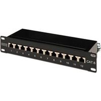 Digitus CAT 6, Cl. E patchpaneel 1U zwart 12x RJ-45