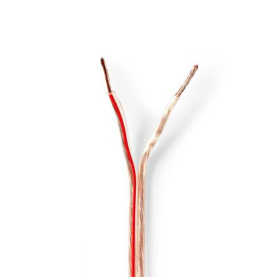Nedis Speaker-Kabel | 2x 1.5 mm² | 100 m | Transparant | 1 stuks - CABR1500TR1000 CABR1500TR1000