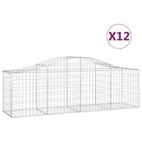 The Living Store Schanskorf Gabion - 200x50x60/80cm - Gegalvaniseerd ijzer - thumbnail