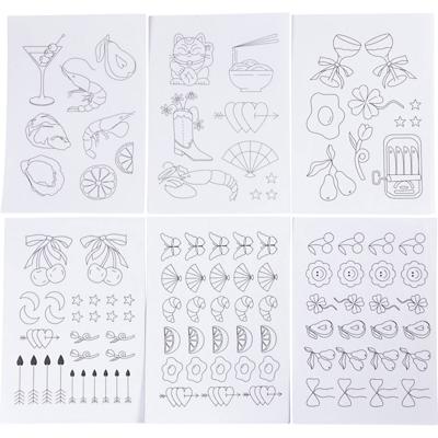 Creativ Company Wateroplosbare borduurvellen, decoratieve dessins, a5, vel 148,5x210 mm, 6 vel/ 1 doos